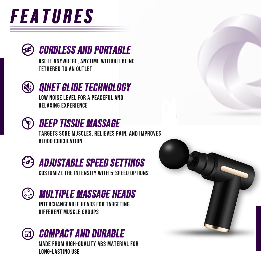 Deep Tissue Percussion Massage Gun - Professional Muscle Recovery Tool